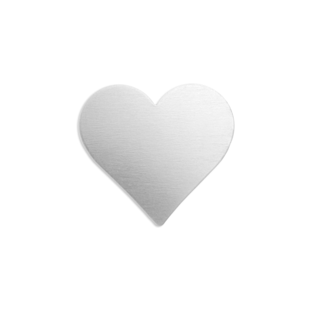 Metal Stamping Blanks Alkeme Heart, 20mm (.79") x 19mm (.75"), 18 Gauge, Pack of 4